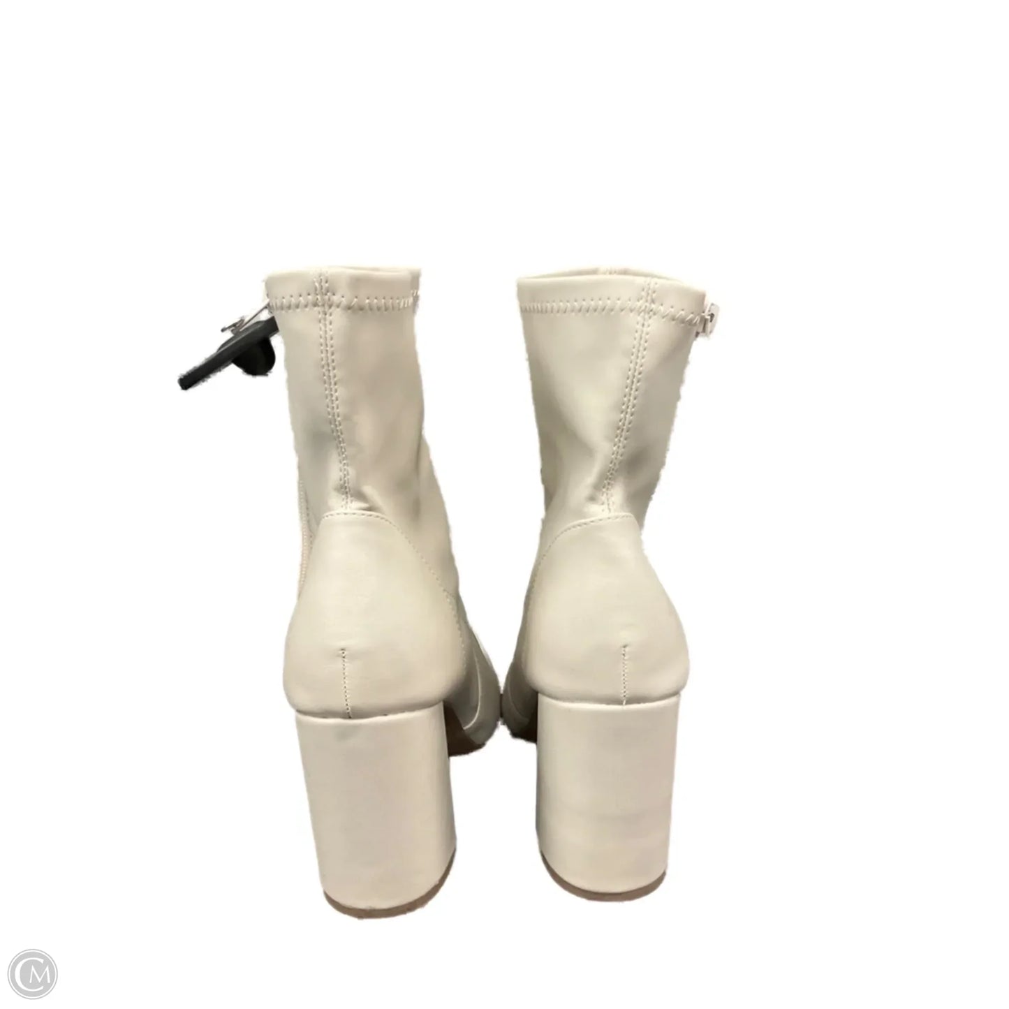 Boots Mid-calf Heels By A New Day In Cream, Size: 10