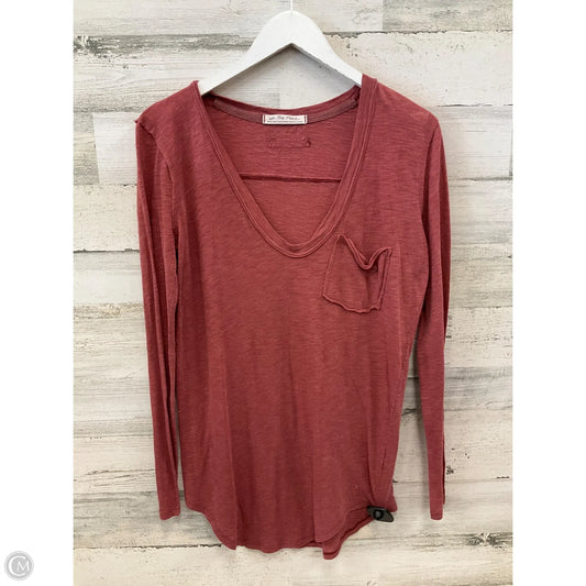 Top Long Sleeve By We The Free In Red, Size: Xs
