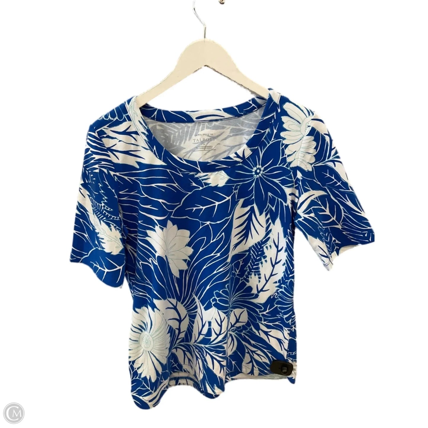 Top Short Sleeve By Talbots In Blue, Size: M