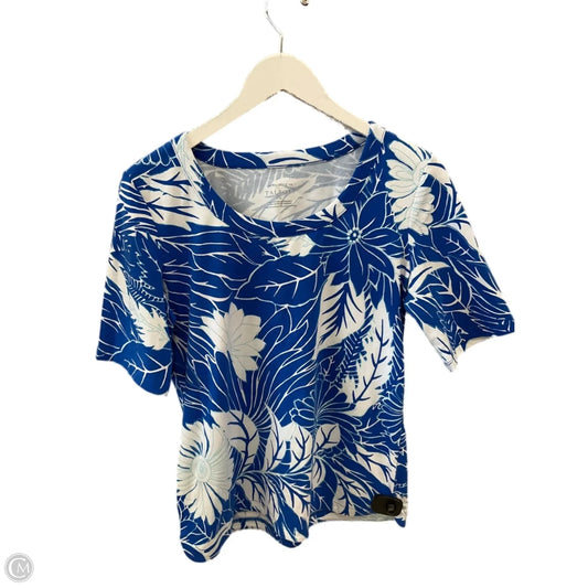 Top Short Sleeve By Talbots In Blue, Size: M
