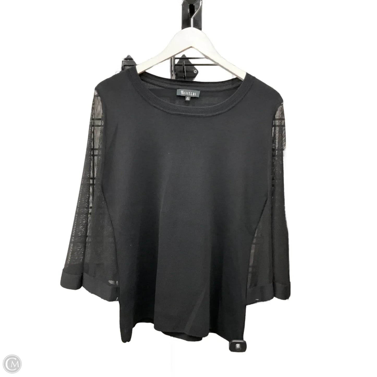 Top Long Sleeve By Sisters In Black, Size: M