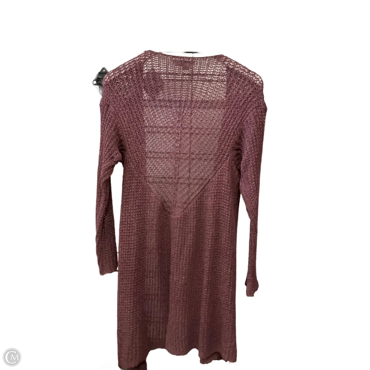 Sweater Cardigan By Simply Noelle In Maroon, Size: S