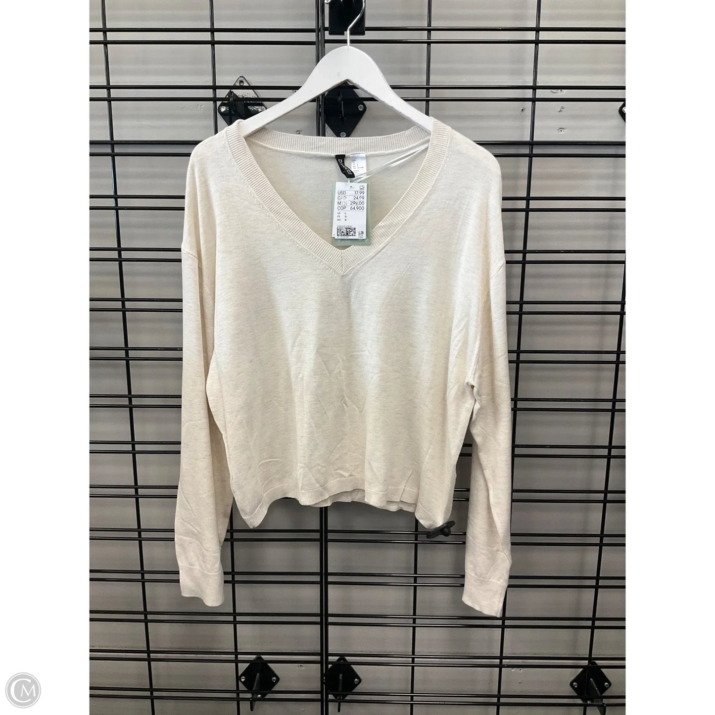 Sweater By Divided In Cream, Size: L