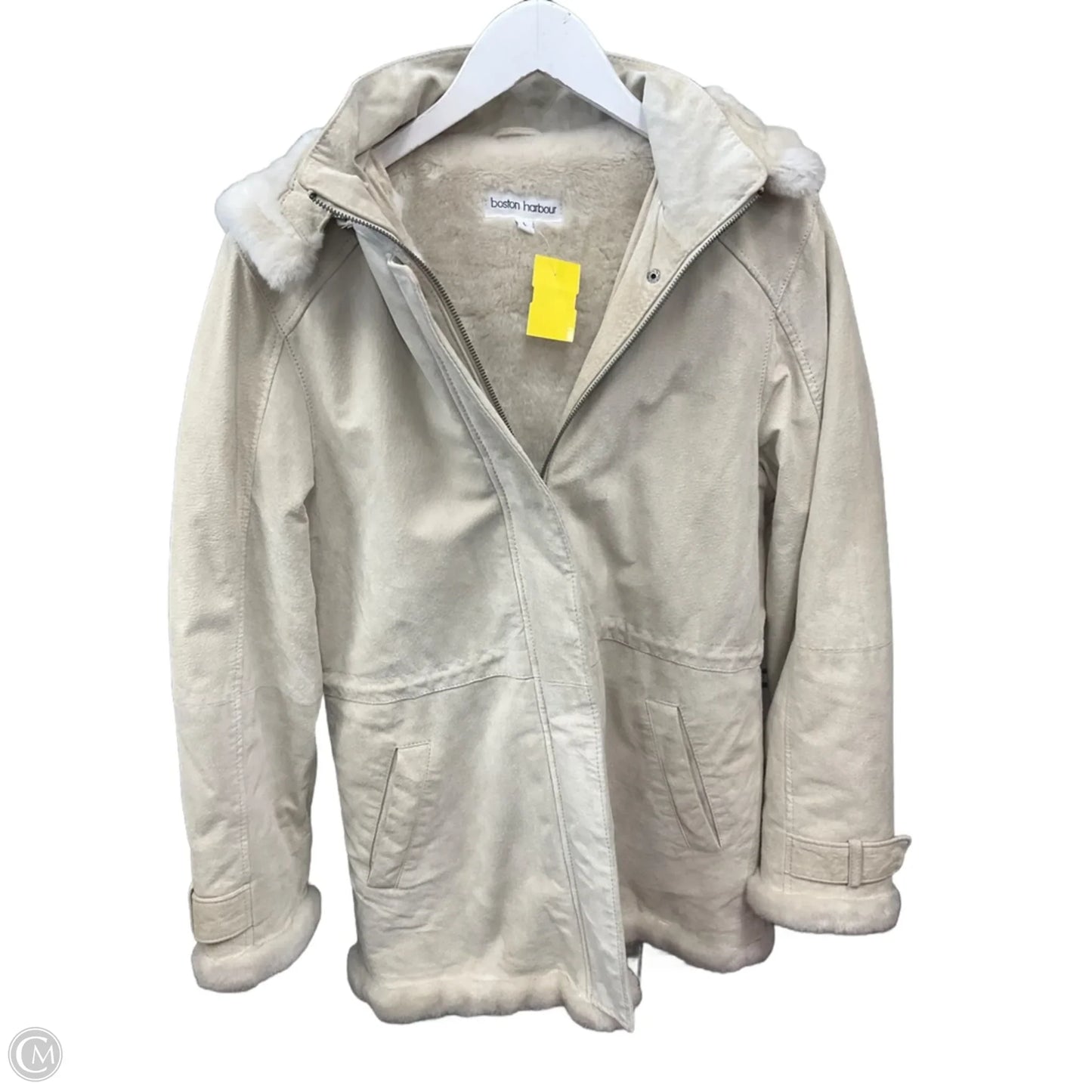 Coat Other By Clothes Mentor In Cream, Size: L