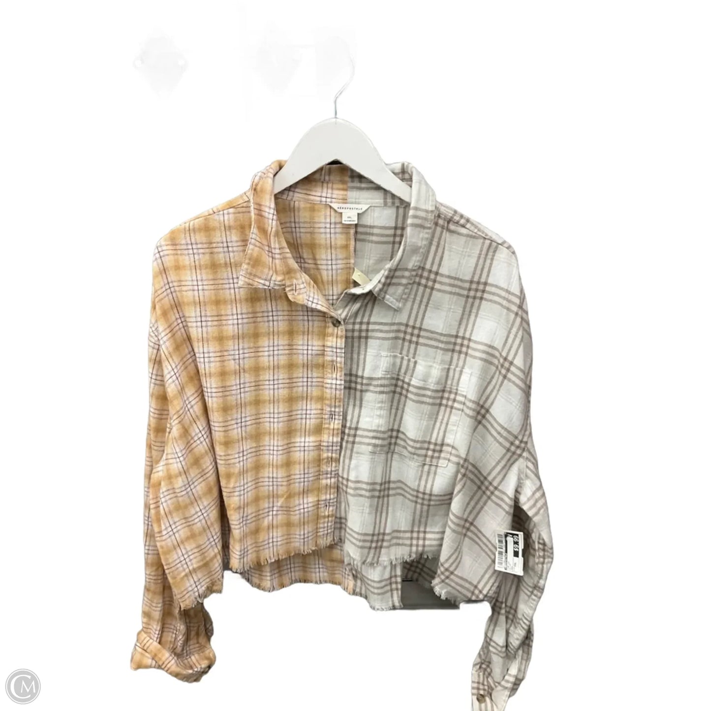 Top Long Sleeve By Aeropostale In Beige, Size: Xxl