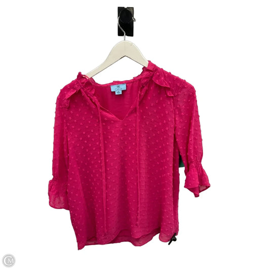 Top Short Sleeve By Cece In Pink, Size: M
