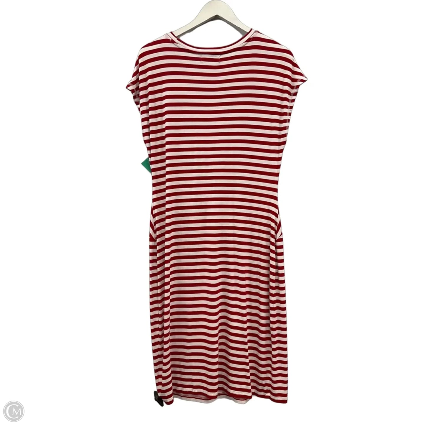 Dress Casual Midi By Liz Claiborne In Red & White, Size: S
