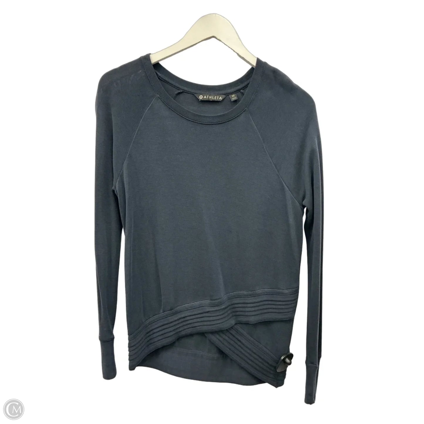 Athletic Top Long Sleeve Crewneck By Athleta In Navy, Size: Xs