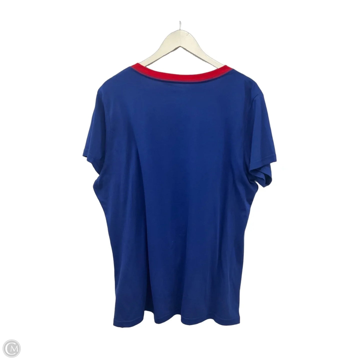 Top Short Sleeve By Genuine Merchandise In Blue, Size: 2x