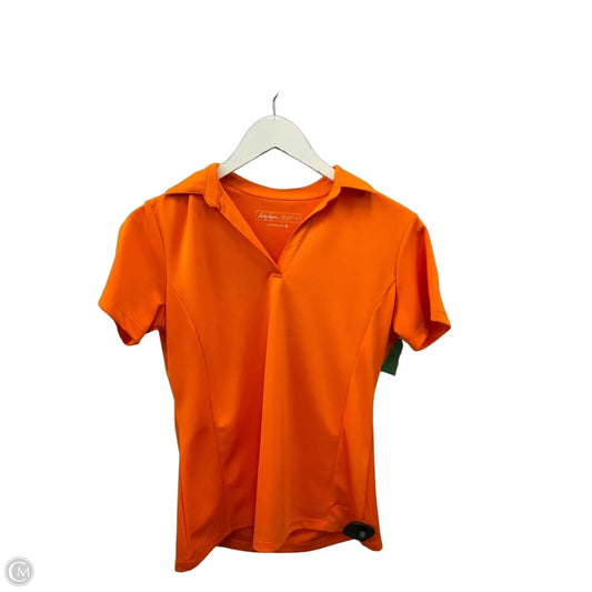 Athletic Top Short Sleeve By Lady Hagen In Orange, Size: S