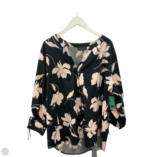 Top 3/4 Sleeve By Lane Bryant In Navy, Size: 3x