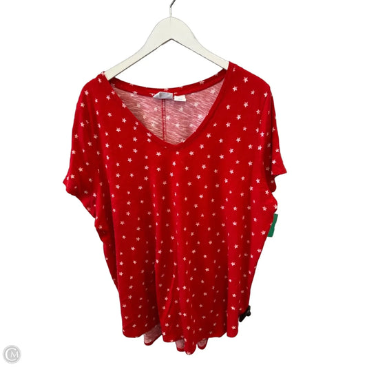 Top Short Sleeve By Cynthia Rowley In Red, Size: 2x