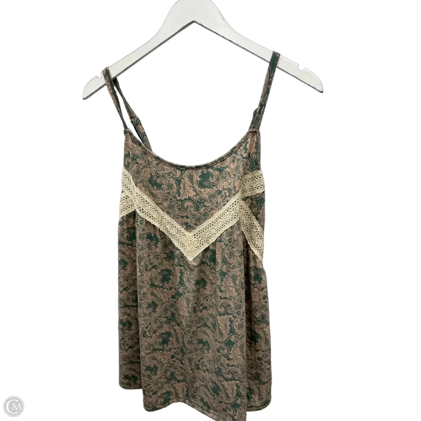 Top Sleeveless By Bloomchic In Green & Pink, Size: 1x