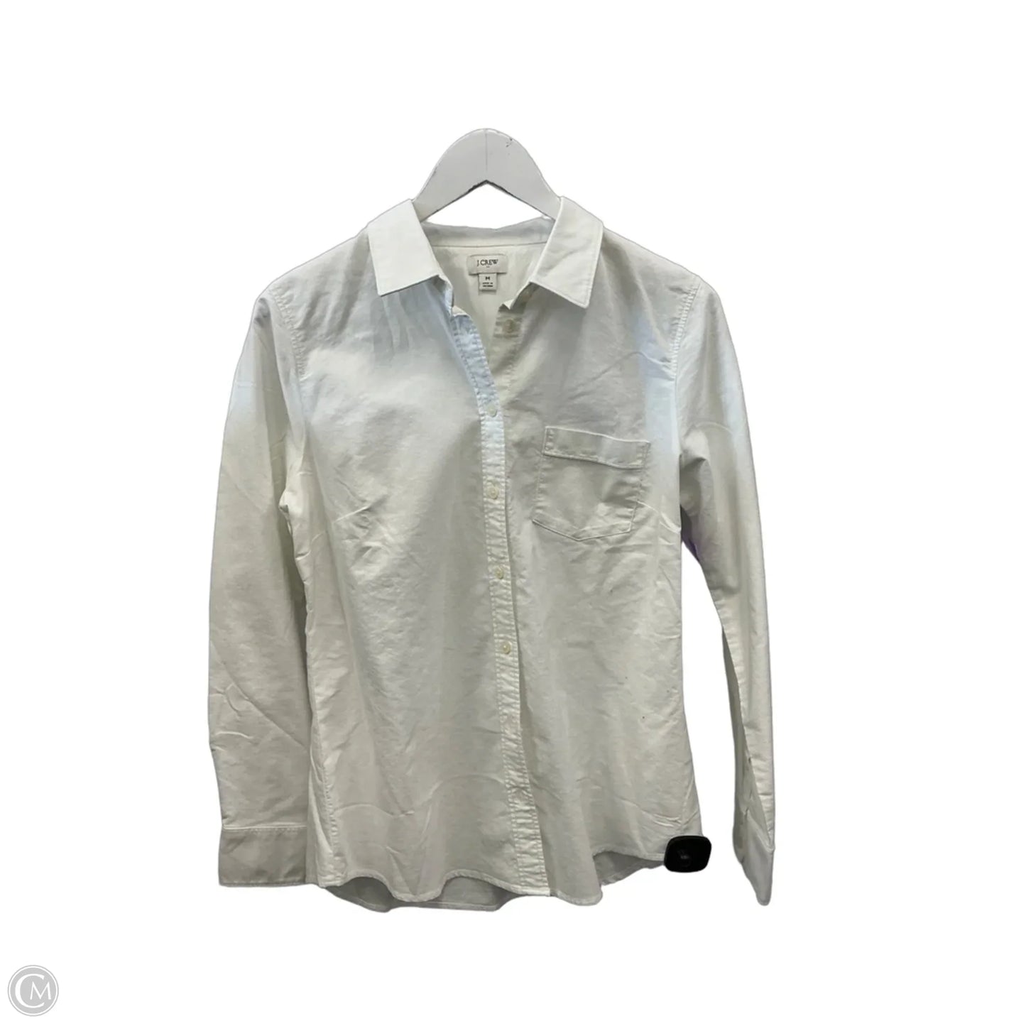 Top Long Sleeve By J. Crew In White, Size: M