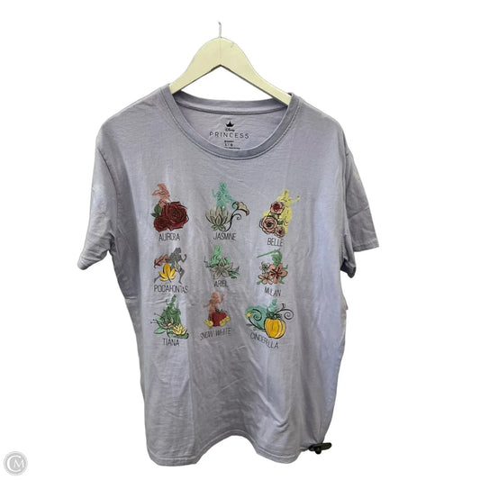 Top Short Sleeve By Disney Store In Purple, Size: L