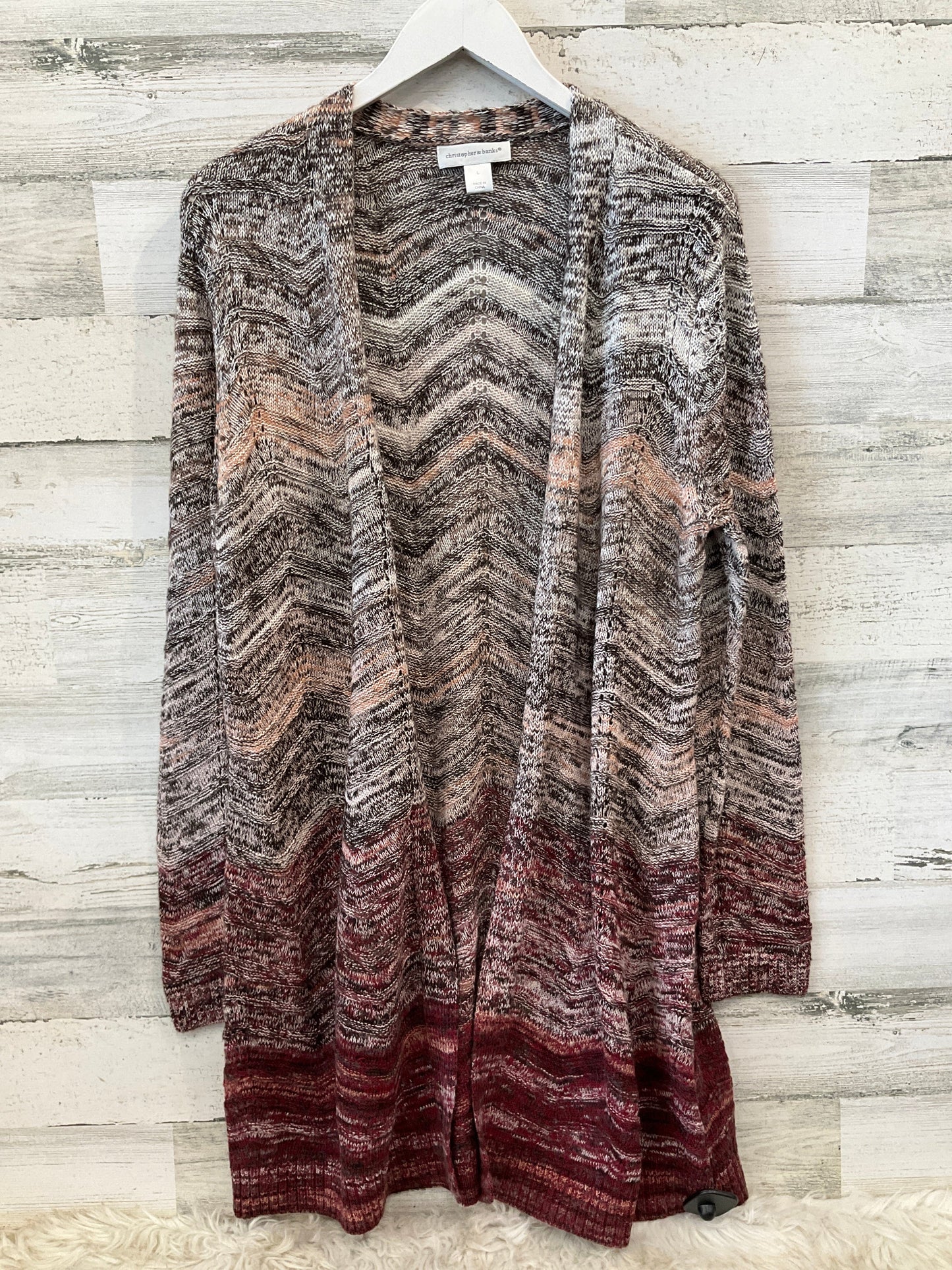 Sweater By Christopher And Banks In Brown, Size: L