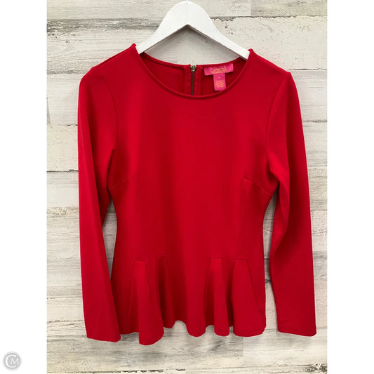 Top Long Sleeve By Catherine Malandrino In Red, Size: M