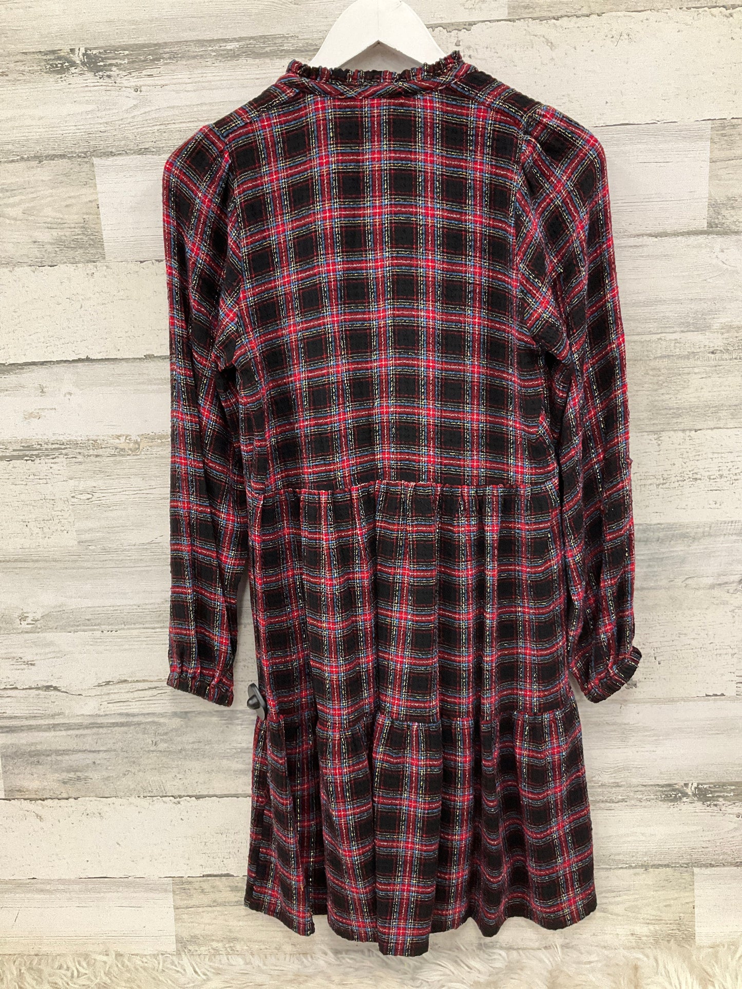 Dress Casual Midi By Loft In Plaid Pattern, Size: Xs
