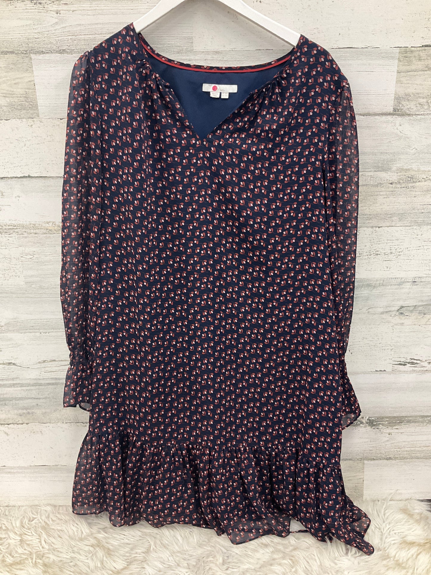 Dress Casual Midi By Boden In Blue, Size: L
