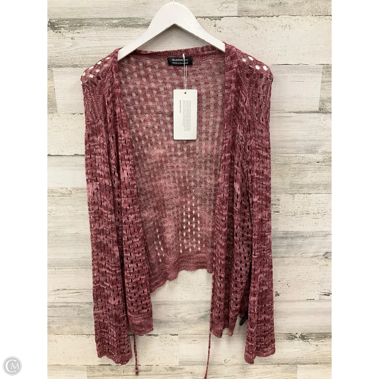 Cardigan By Clothes Mentor In Pink, Size: 1x