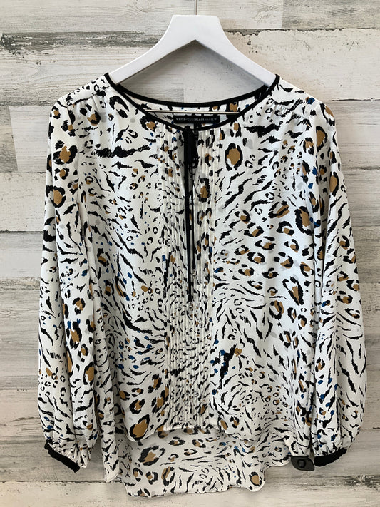 Top Long Sleeve By White House Black Market In Animal Print, Size: S