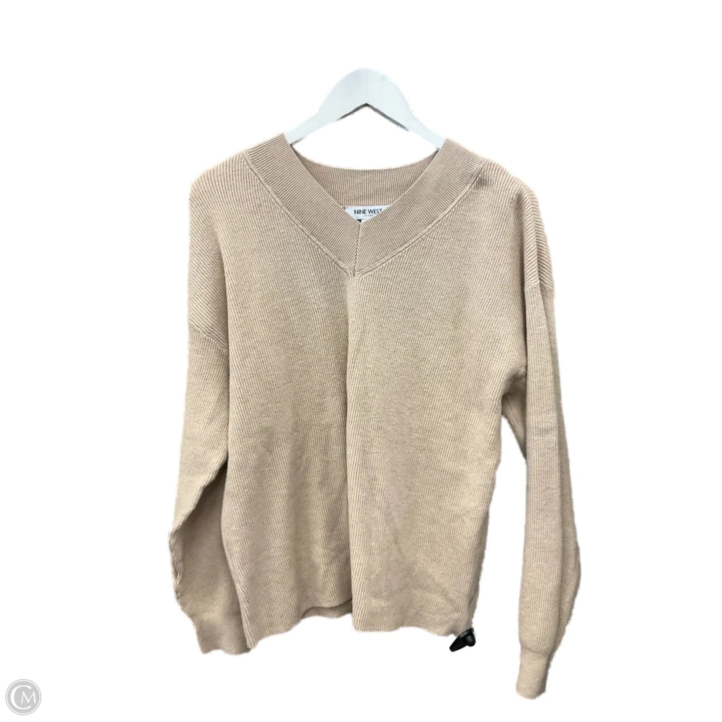 Sweater By Nine West Apparel In Tan, Size: L