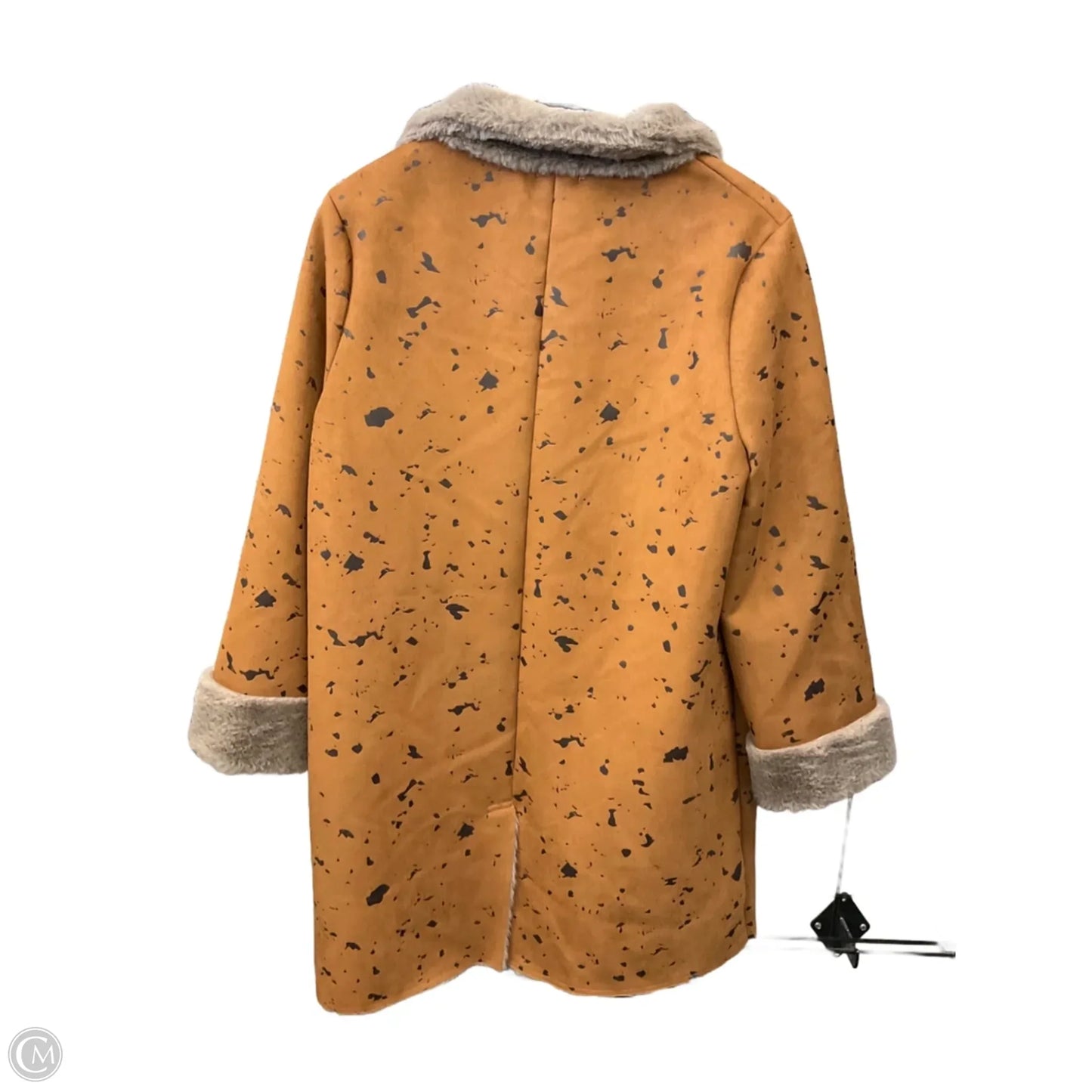 Coat Faux Fur & Sherpa By Lemon Grass In Brown, Size: M