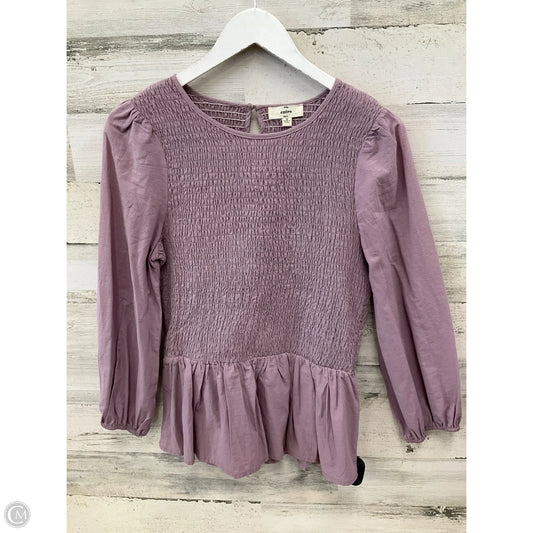 Top Long Sleeve By Entro In Purple, Size: M