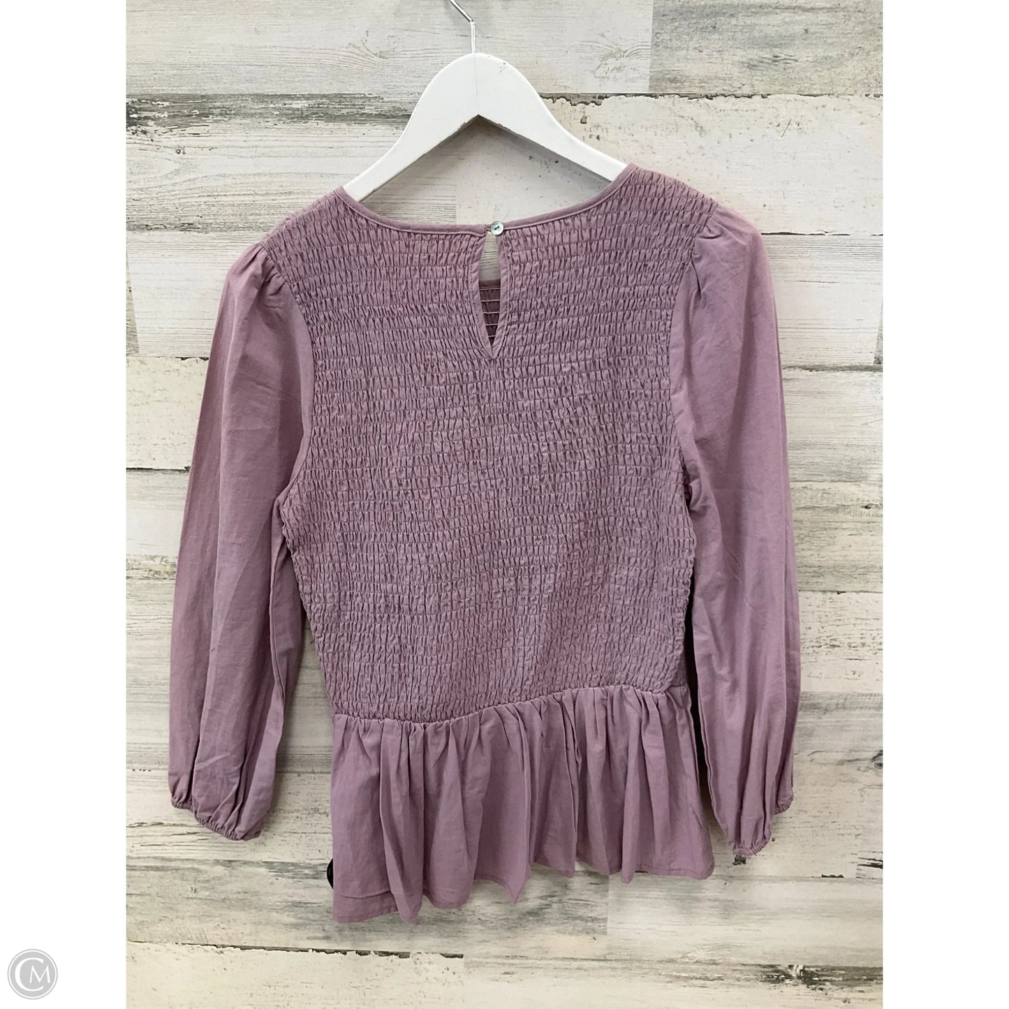 Top Long Sleeve By Entro In Purple, Size: M