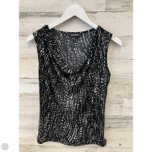 Top Sleeveless By Ellen Tracy In Black & White, Size: S
