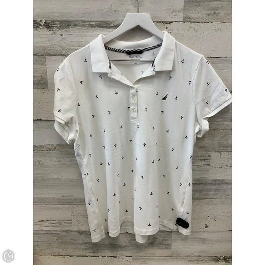 Top Short Sleeve By Nautica In White, Size: Xxl