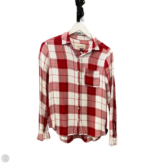 Top Long Sleeve By Universal Thread In Red & White, Size: Xs