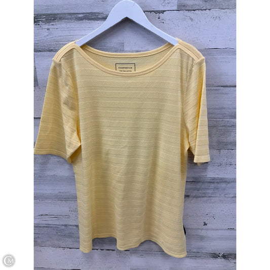 Top Short Sleeve By Charter Club In Yellow, Size: Xl
