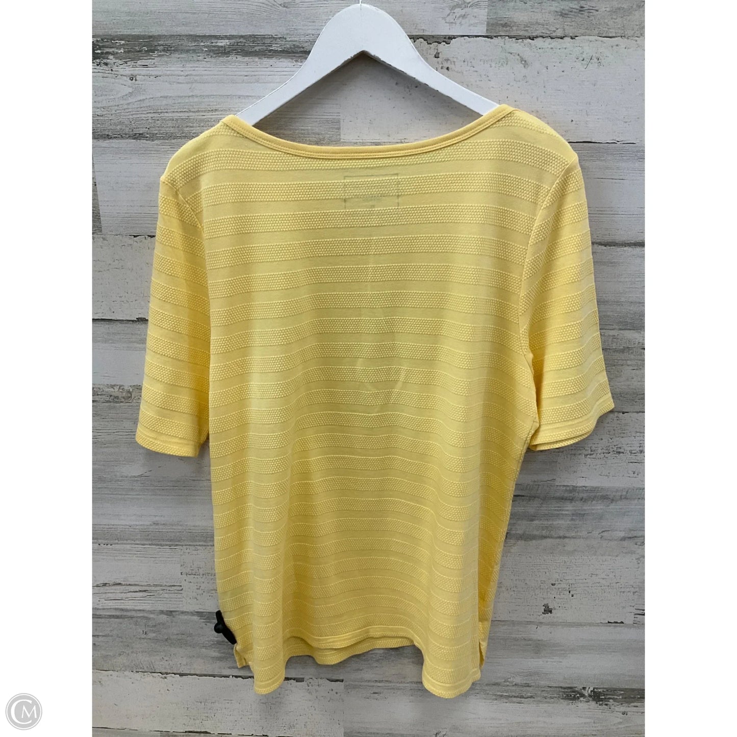 Top Short Sleeve By Charter Club In Yellow, Size: Xl