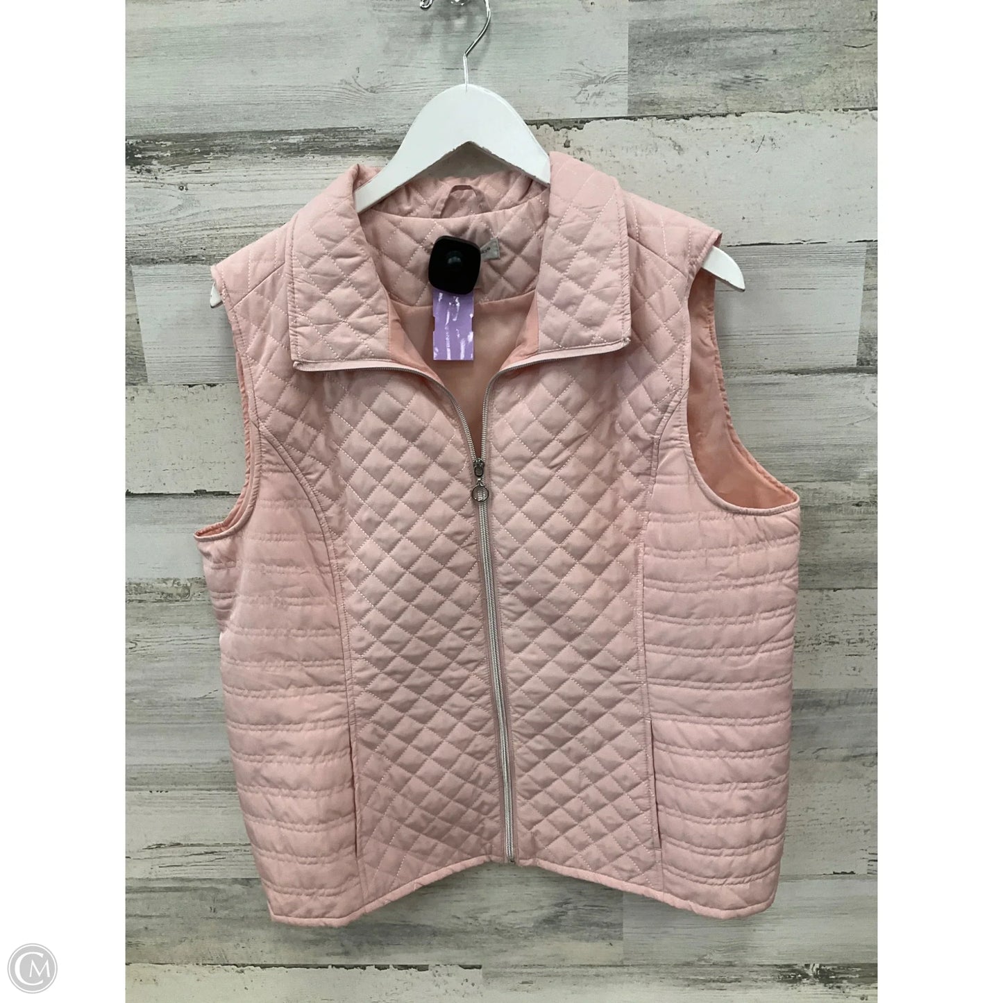 Vest Puffer & Quilted By Christopher And Banks In Pink, Size: Xl