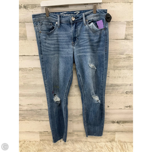 Jeans Cropped By Seven 7 In Blue Denim, Size: 12