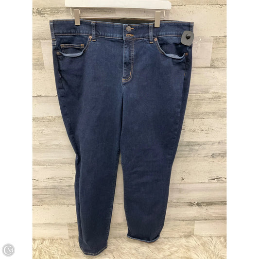 Jeans Skinny By Lands End In Blue Denim, Size: 20