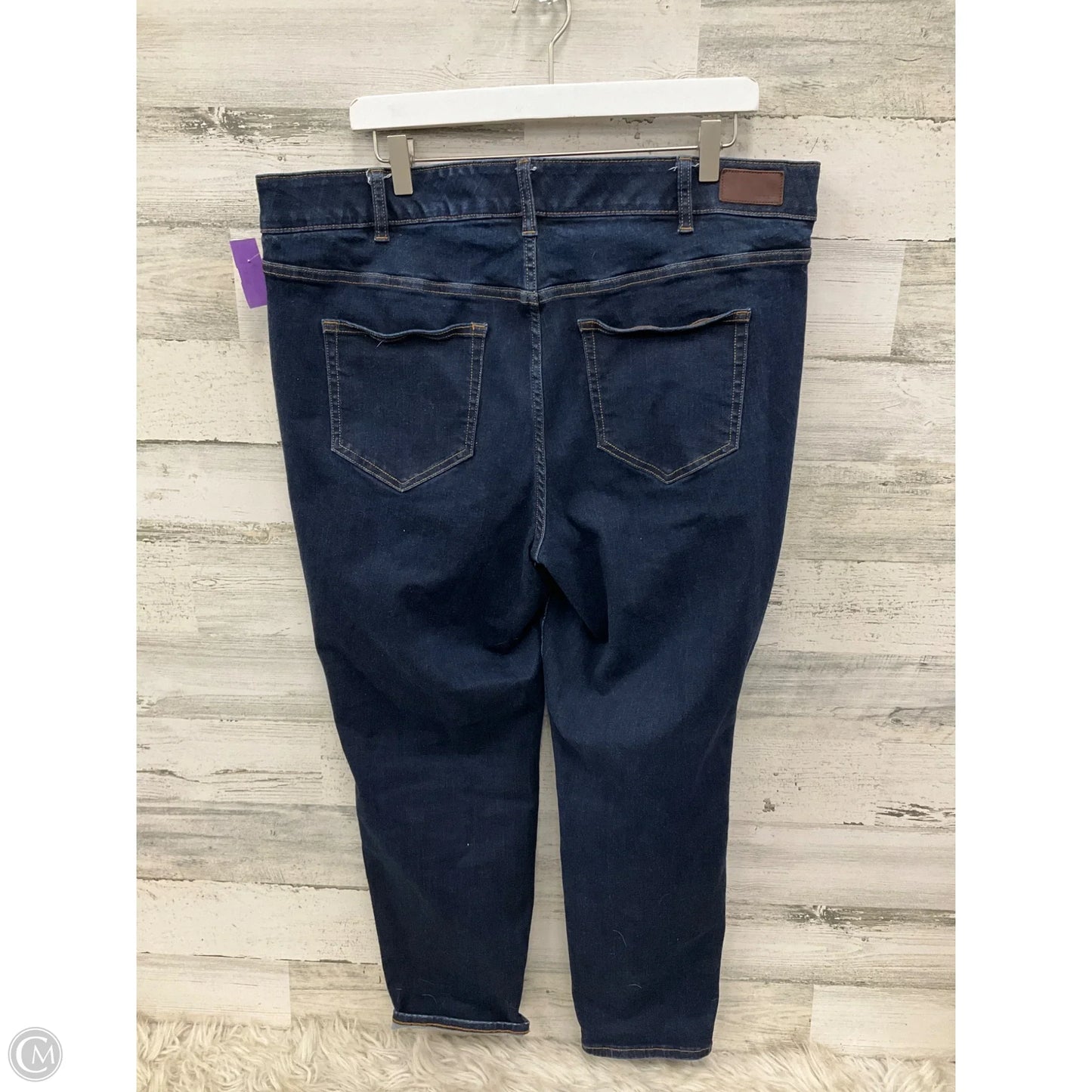 Jeans Skinny By Lands End In Blue Denim, Size: 20