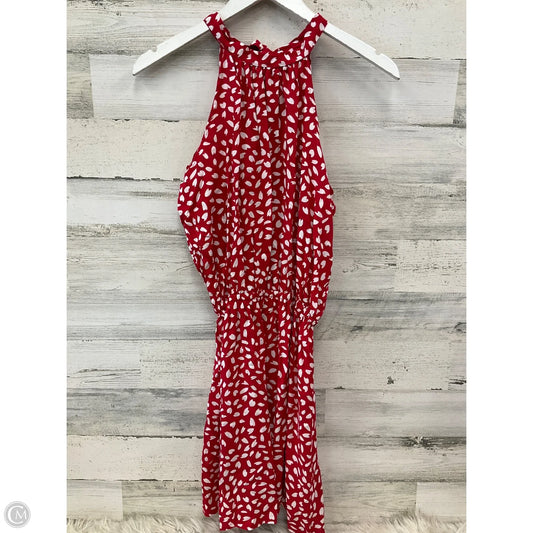 Dress Casual Short By Clothes Mentor In Red & White, Size: S