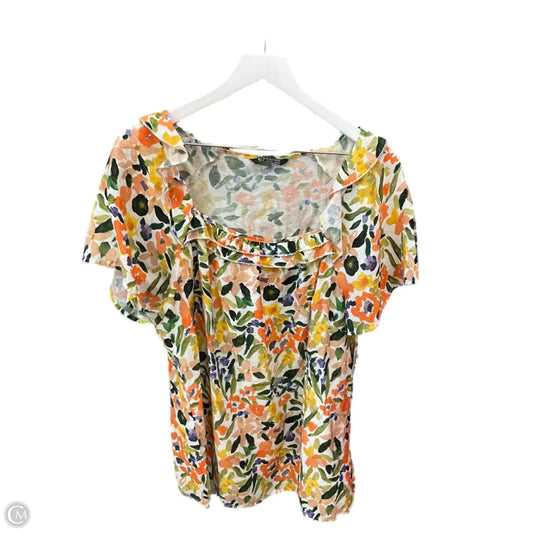 Top Short Sleeve By Clothes Mentor In Multi-colored, Size: Xl
