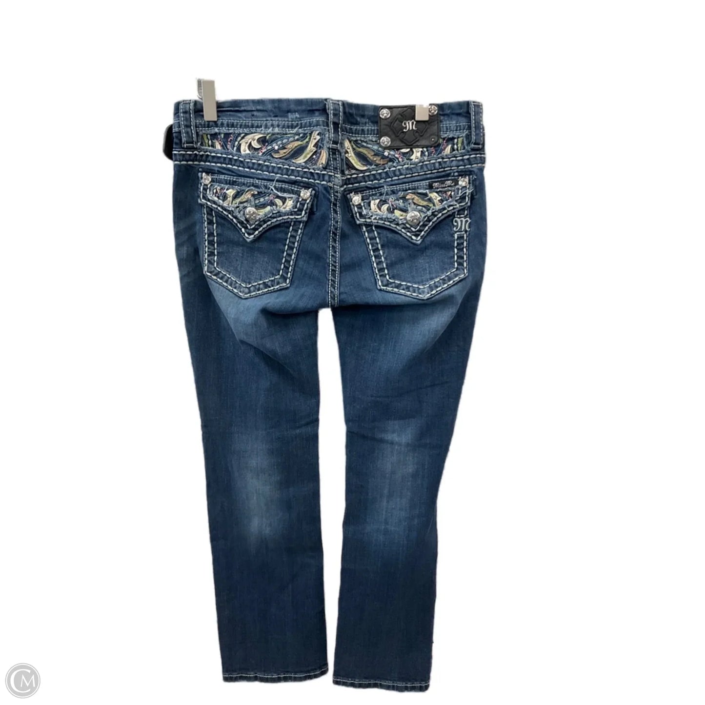 Jeans Cropped By Miss Me In Blue Denim, Size: 8