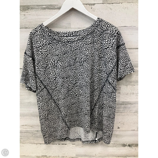 Top Short Sleeve By Lou And Grey In Black & White, Size: L