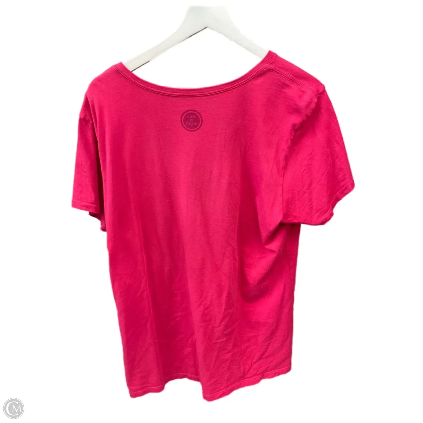 Top Short Sleeve By Life Is Good In Pink, Size: Xl