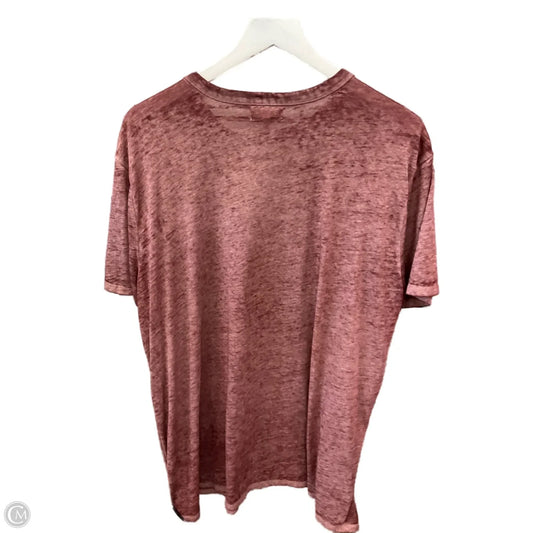 Top Short Sleeve By Maurices In Maroon, Size: Xl