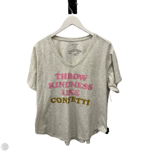 Top Short Sleeve By Clothes Mentor In Grey, Size: 1x