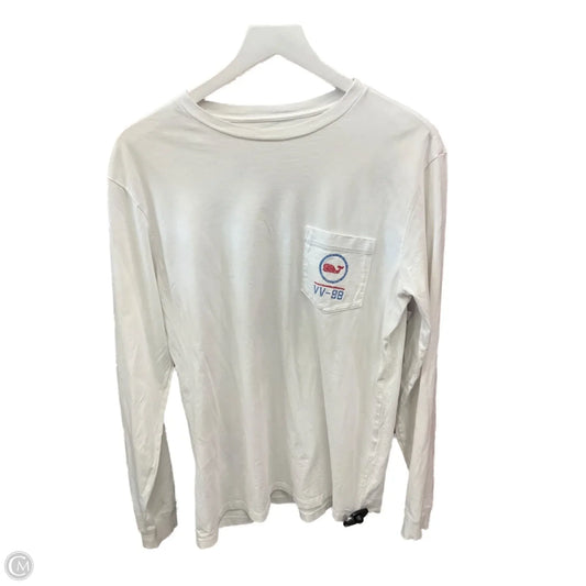 Top Long Sleeve By Vineyard Vines In White, Size: S