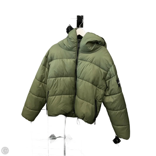 Jacket Puffer & Quilted By Calvin Klein In Green, Size: M