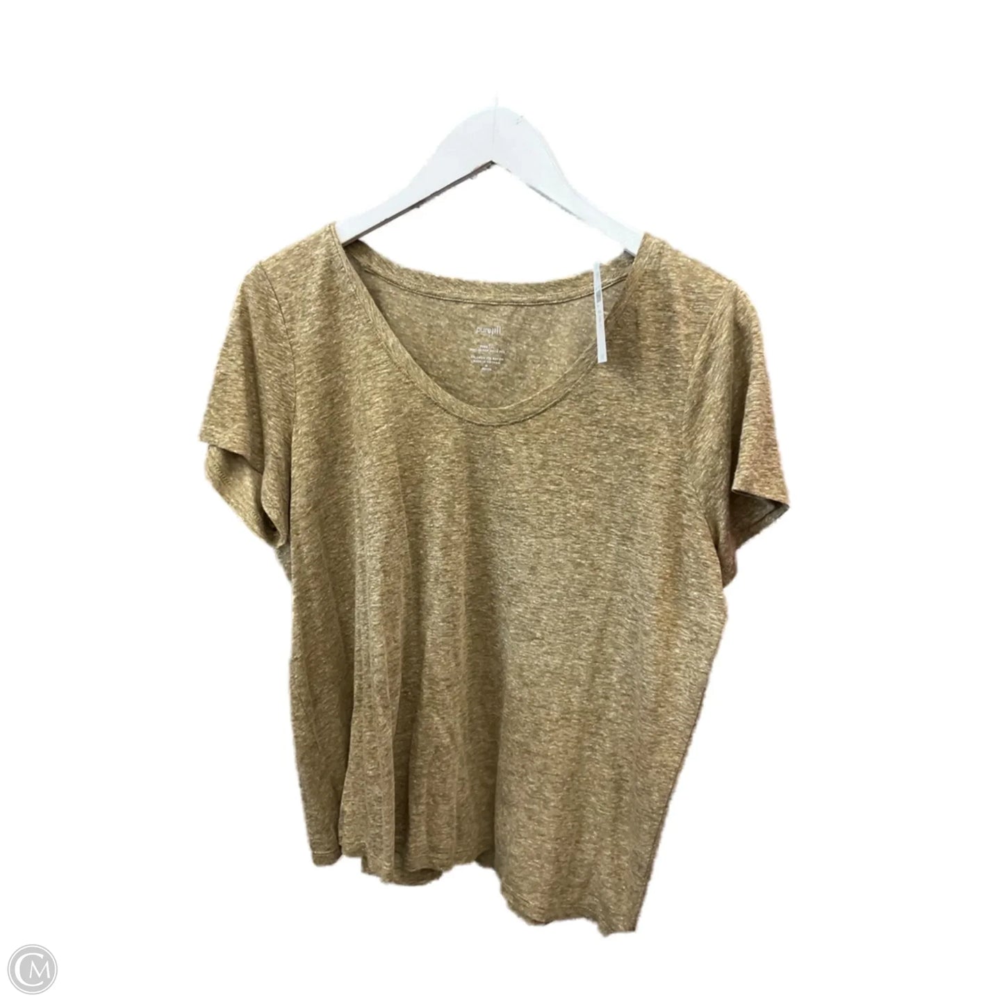 Top Short Sleeve By Pure Jill In Gold, Size: Mp