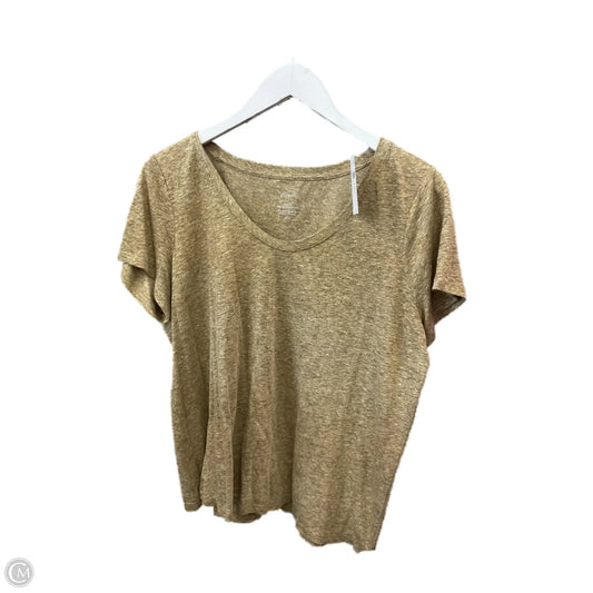 Top Short Sleeve By Pure Jill In Gold, Size: Mp