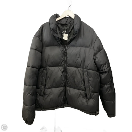 Jacket Puffer & Quilted By Zara In Black, Size: L
